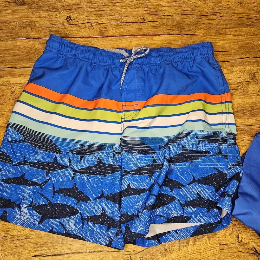 Boys Swim shorts Rash Guards Shorts size 10/12 Husky youth